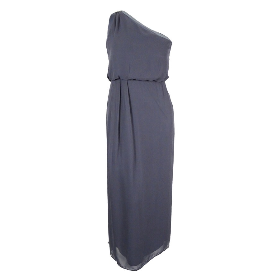 Adrianna Papell One-Shoulder Chiffon Draped Gown