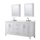 Option White / White Quartz Top / Matte Black Hardware