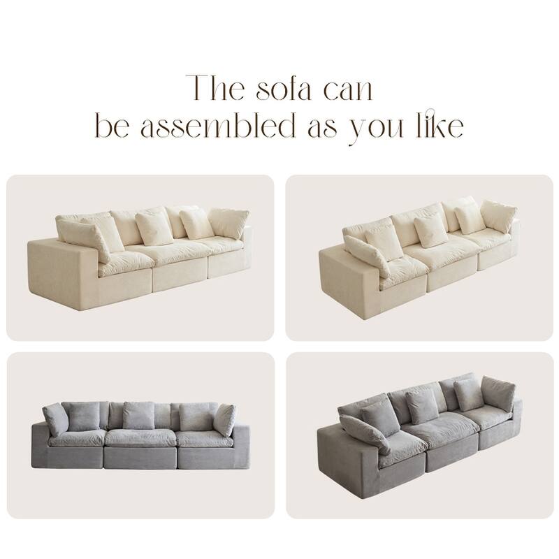 Modular Sectional Sofa, Compressed Sectional Sofa Modern Minimalist Style Final Couch, Sleeper Sofa for Living Room