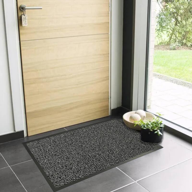Lisa Heavy-Duty Non-Slip Rubber Door Mat for High Traffic Areas