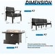 preview thumbnail 105 of 144, Aluminum Patio Outdoor Sectional Sofa Set with Fire Pit, Swivel Rocking Chairs and Ottomans