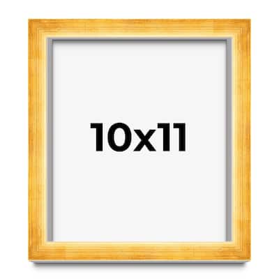 10x11 Shadow Box Frame Gold | 1.625 Inches Deep Real Wood Traditional