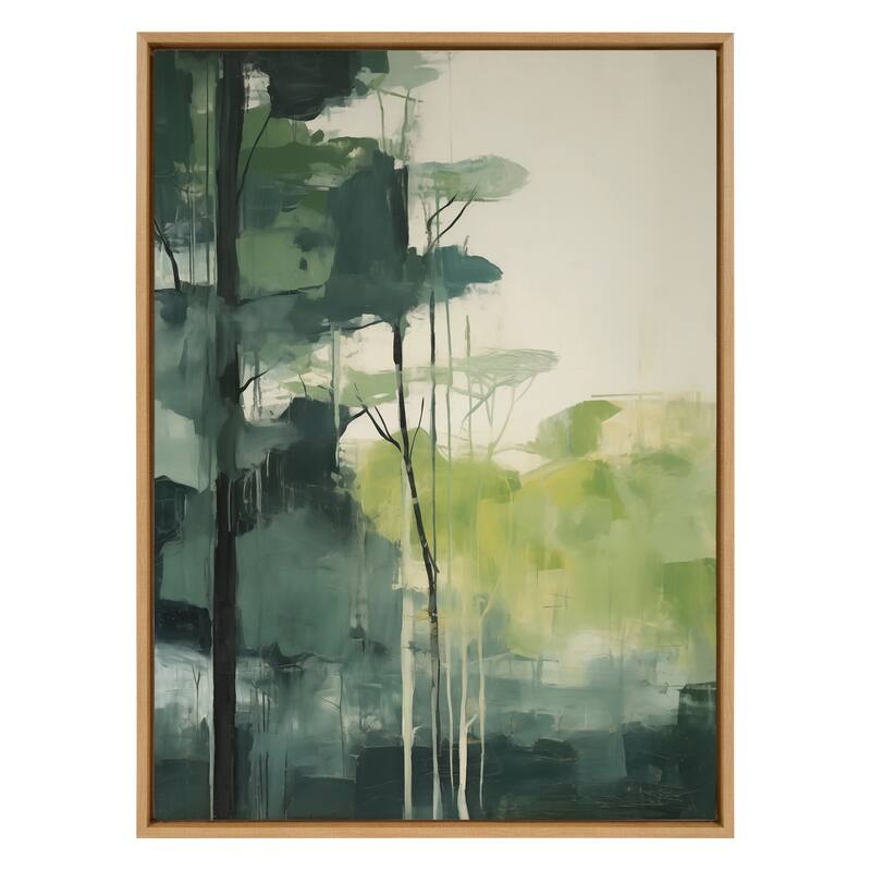 Kate and Laurel Sylvie Whispering Trees II Framed Canvas by Amy Lighthall