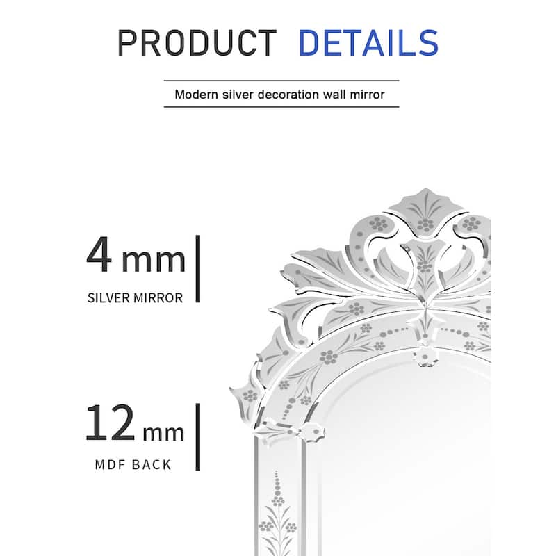 KOHROS Modern Engraved Wall Mirror