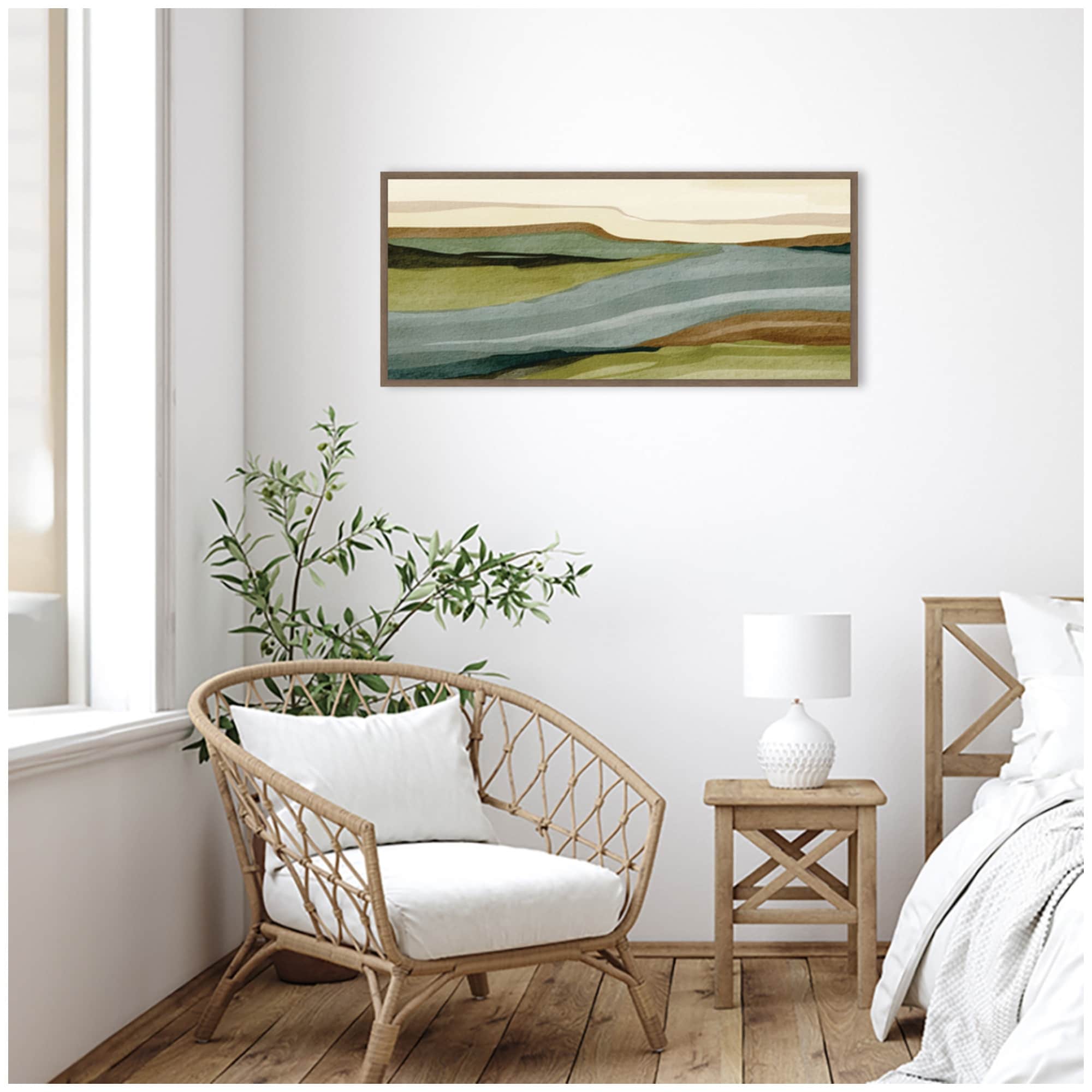 Kate and Laurel Natures Charm l Panel by Nikita Jariwala Framed Canvas Wall Art Print