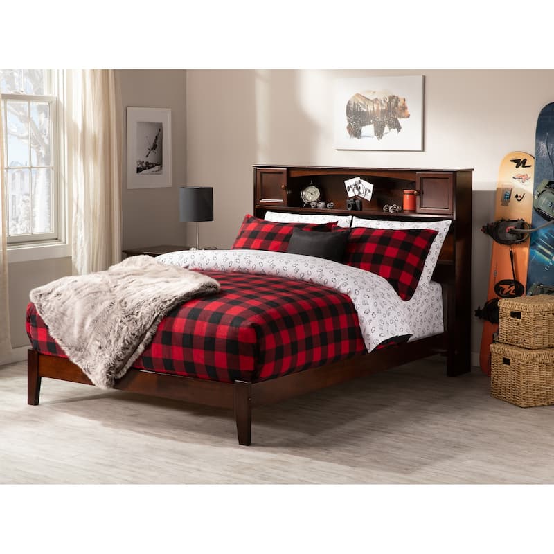 AFI Newport Full Size Bed with Charging Station - Walnut