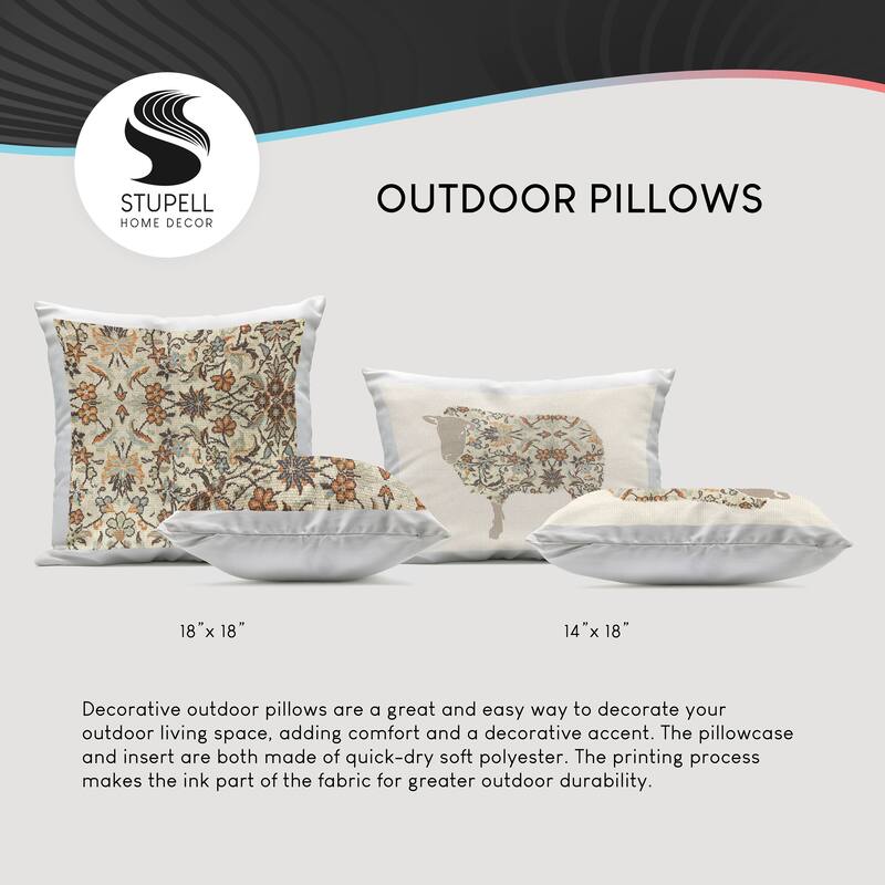 Stupell Rustic Blue Hydrangea Printed Outdoor Throw Pillow Design by Nan