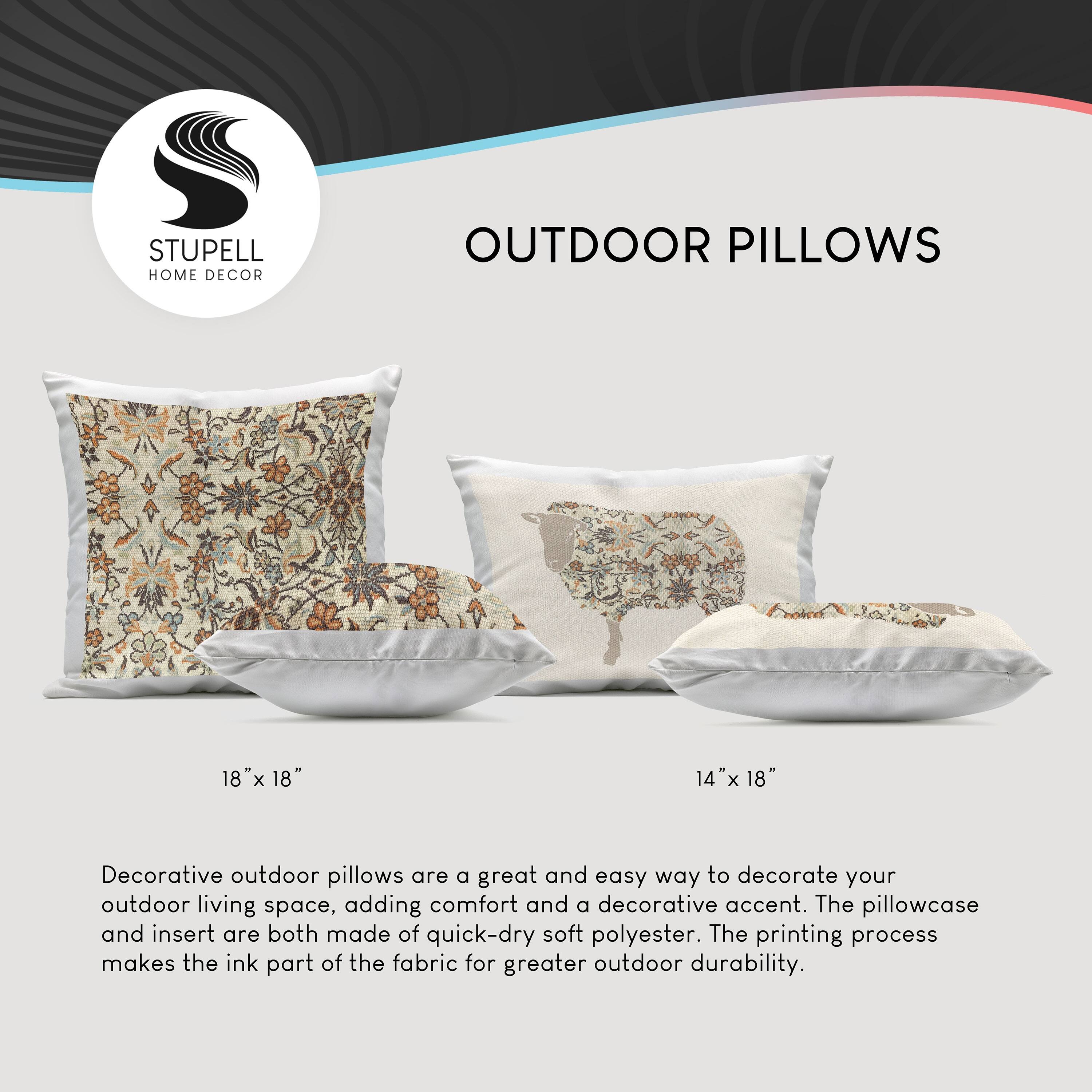 Stupell South Dakota Floral State Printed Outdoor Throw Pillow Design ...