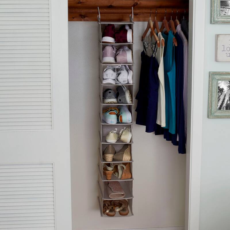 Household Essentials Hanging Shelf Closet Organizer, Canvas