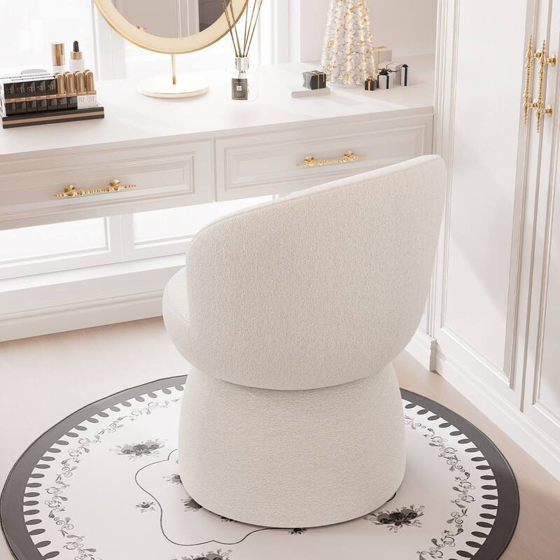 Swivel Modern Accent Chair, Armless Barrel Chairs for Living Room