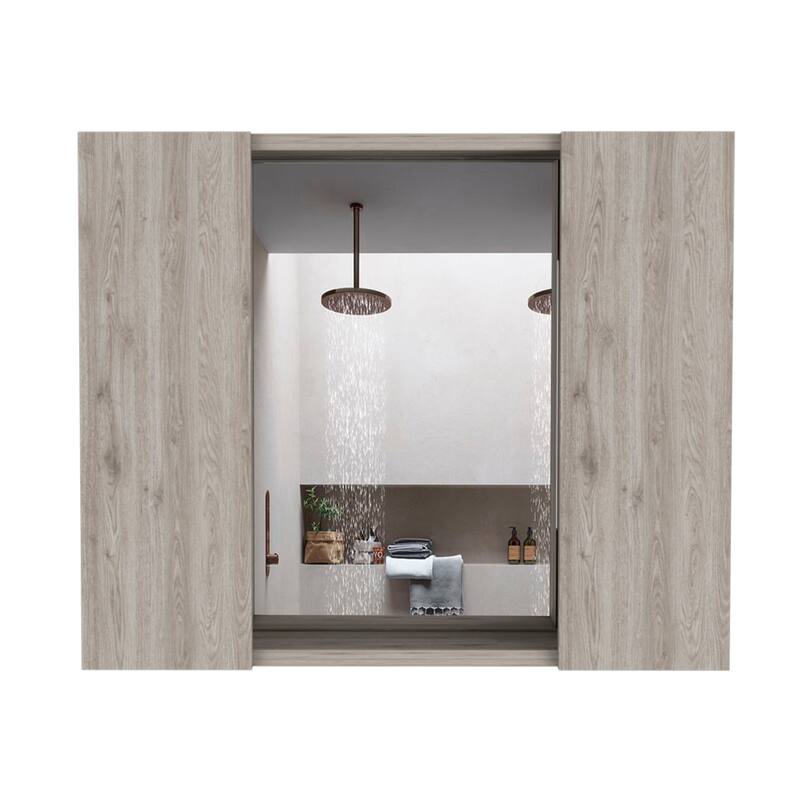 1-Drawer Medicine Cabinet Light Grey