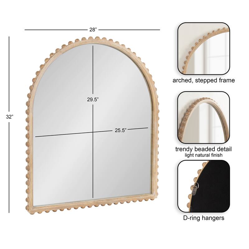 Kate and Laurel Beadbrook Arched Wall Mirror