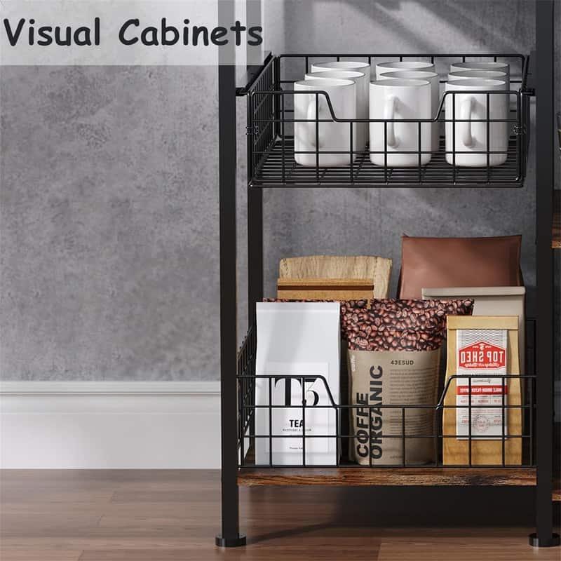 31" Sideboard Buffet Cabinet - 15.6"D x 31"W x 55"H