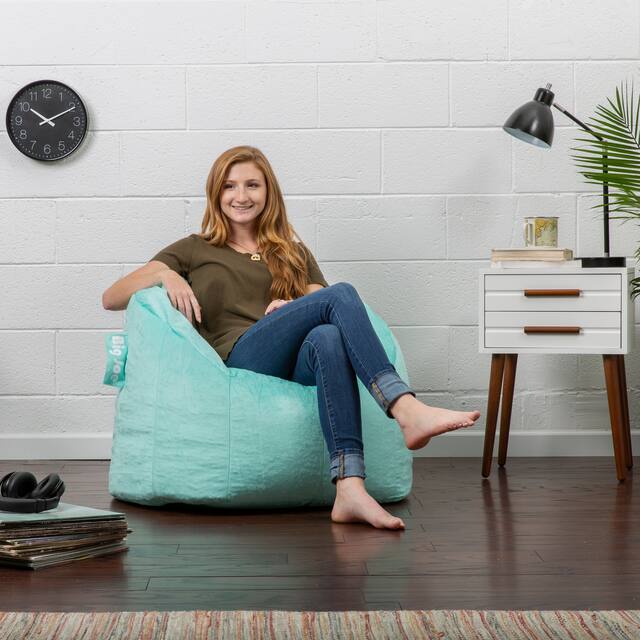 Big Joe Milano Bean Bag Chair, Multiple Colors Red Medium Overstock.ca