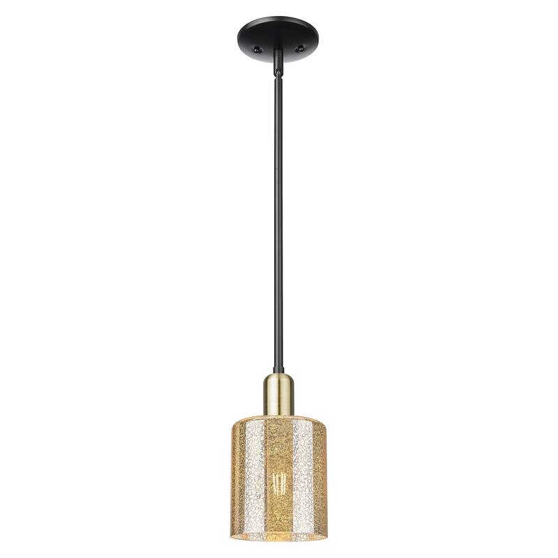 Innovations Lighting Endless Possibilities Arcadia - Cobbleskill - 1 Light 5" Stem Hung Mini Pendant - Mercury/Black Antique Brass