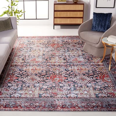 SAFAVIEH Tucson Machine Washable Slip Resistant Satsuki Traditional Rug