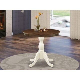East West Furniture Antique Kitchen Table - a Round Dining Table Top ...