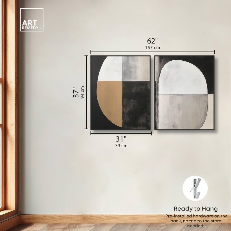 Tonal Rhythm Canvas Set of 2 by Art Remedy