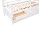 preview thumbnail 9 of 33, Low Loft Bed Twin Size with Trundle, ladder and Storage Drawers, White