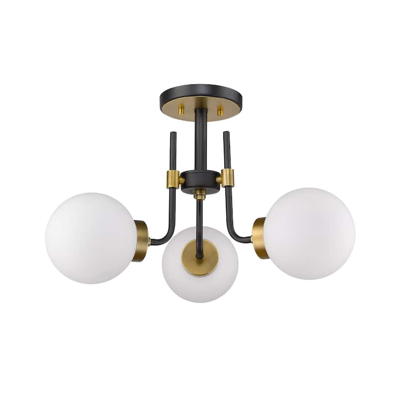 James Allan Oscar 3 Light 22" Wide Semi-Flush Ceiling Fixture