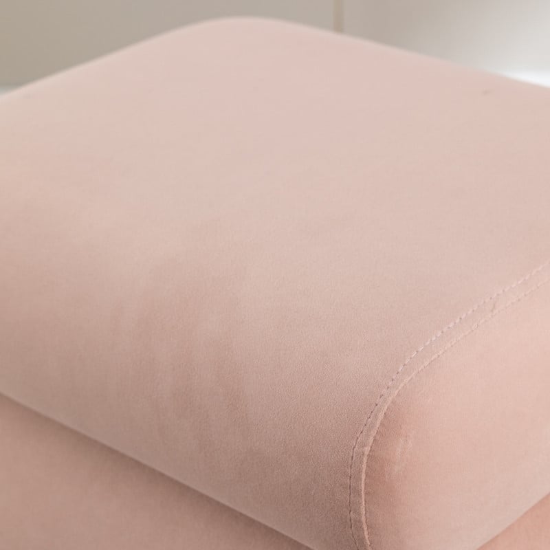 Velvet Fabric S-shape Ottoman Makeup Stool Footstool