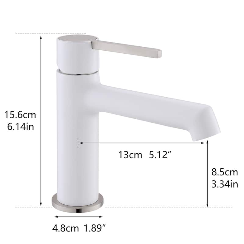6inch Tall White Singlehandle Bathroom Basin Faucet Bed Bath & Beyond 36409639