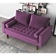 preview thumbnail 9 of 18, Luis Mid-century Modern Tufted Velvet Loveseat
