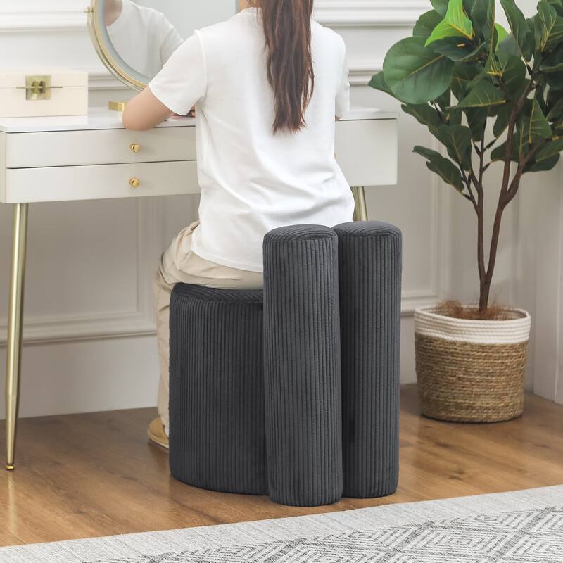 Adeco Morden Pouf Ottoman 23" Height Seat for Living Room Bedroom