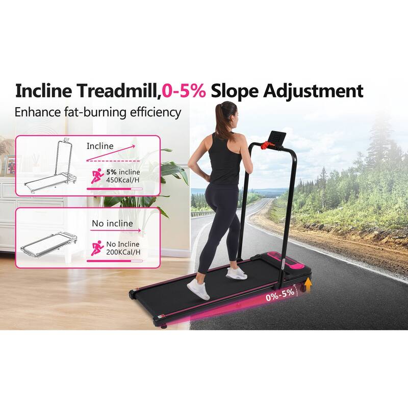 2.5HP Portable Foldable with Incline, Folding Treadmills for Home Electric Treadmill for Running Walking Jogging Exercise