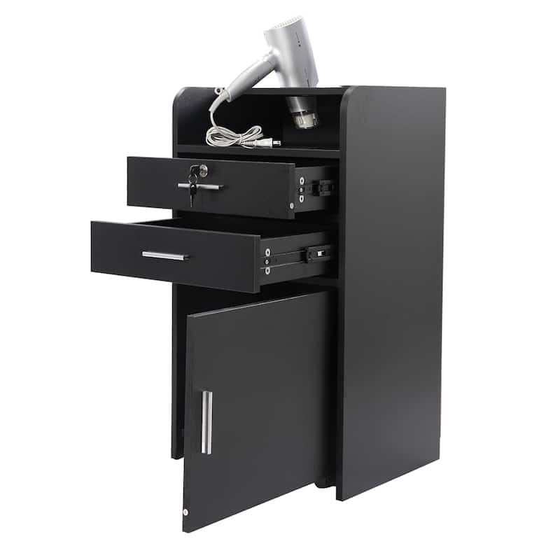Salon Beauty Cabinet,3-Layer Rolling Trolley w/Storage Drawer,Wheels