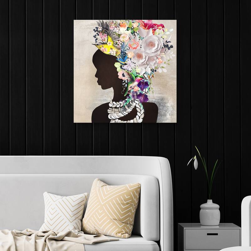 Natural Woman Floral by Synthia SAINT JAMES Canvas Art Print