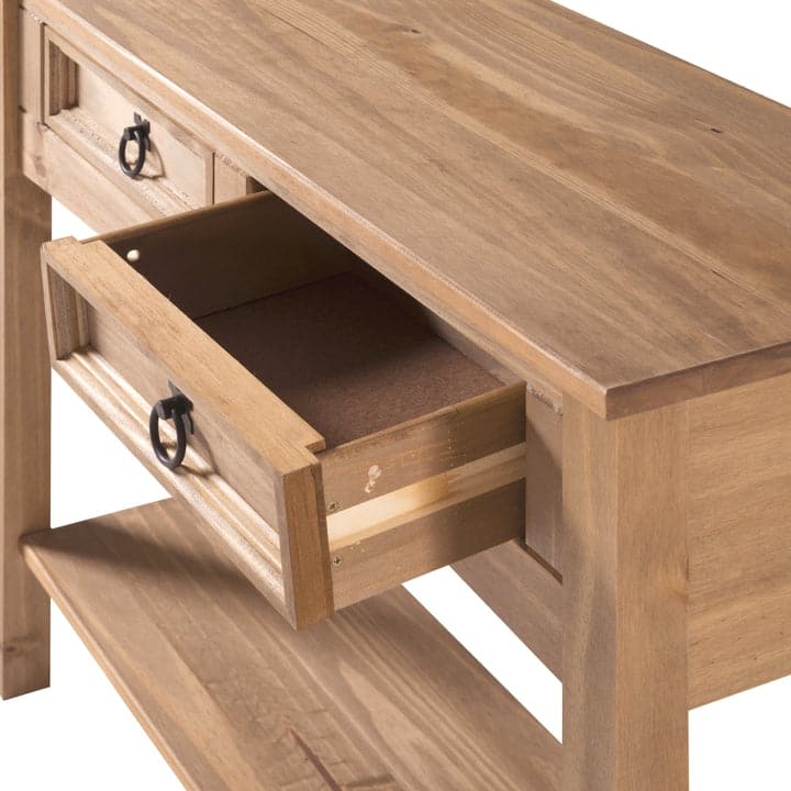 Wood Hall Table Console 2 Drawers Corona | Furniture Dash - N/A