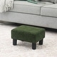 preview thumbnail 14 of 36, Adeco Small Rectangular Ottoman Modern PU Leather Footrest Stool Chair Mossy-Green-Fabric