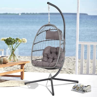 Wicker Outdoor Hanging Egg Swing Chair