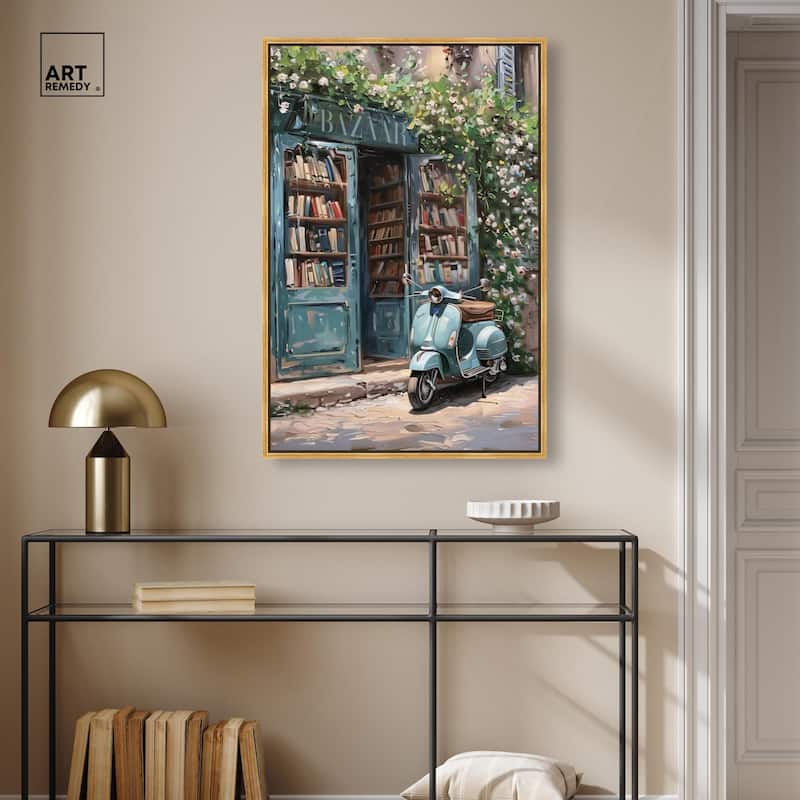 Quaint Bookstore Canvas by Art Remedy