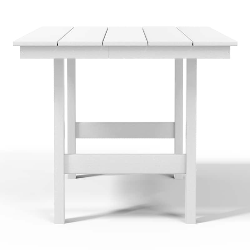 Polytrends Shoreside 66 Inch By 34 Inch Rectangular Patio Dining Table