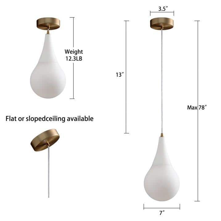 KAYLA Modern Indoor Pendant Lights Kitchen Island, Alabaster Single Pendant Hanging Light Fixture, Height Adjustable