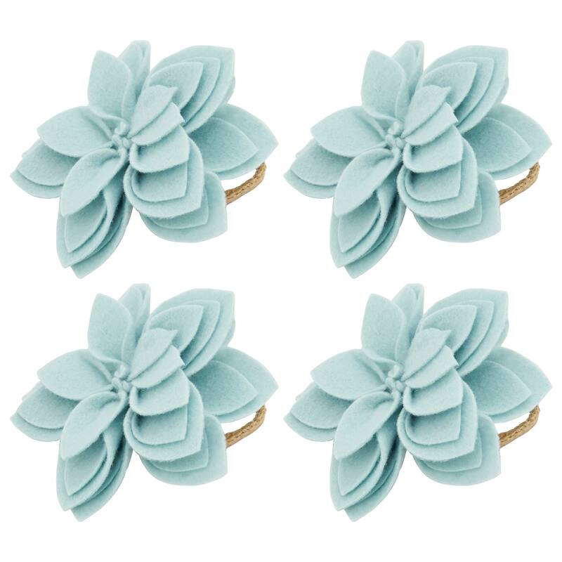 Felt Blossom Napkin Ring (Set of 4)
