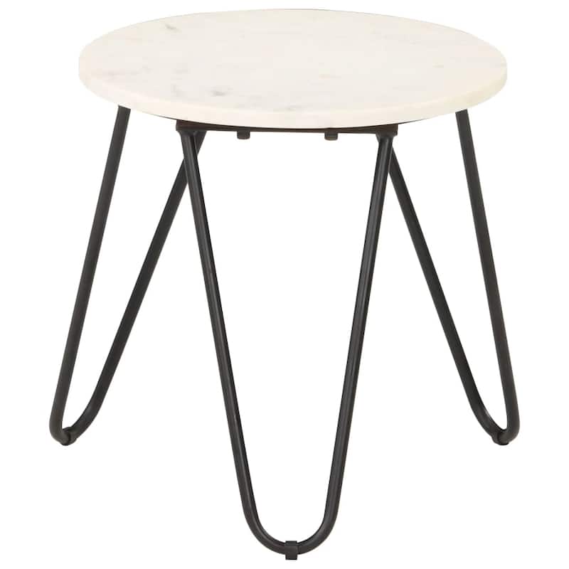 vidaXL Coffee Table End Table Side Sofa Table Real Stone with Marble Texture
