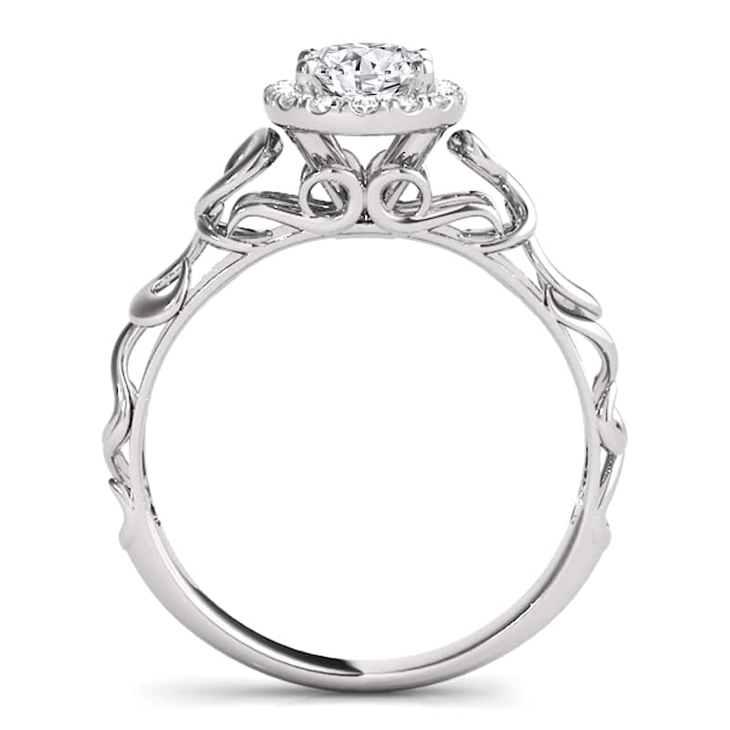 Auriya 14k White Gold Lab Grown Oval Diamond Halo Engagement Ring 0.50 to 5.00 ct. tw. (F-G VS)