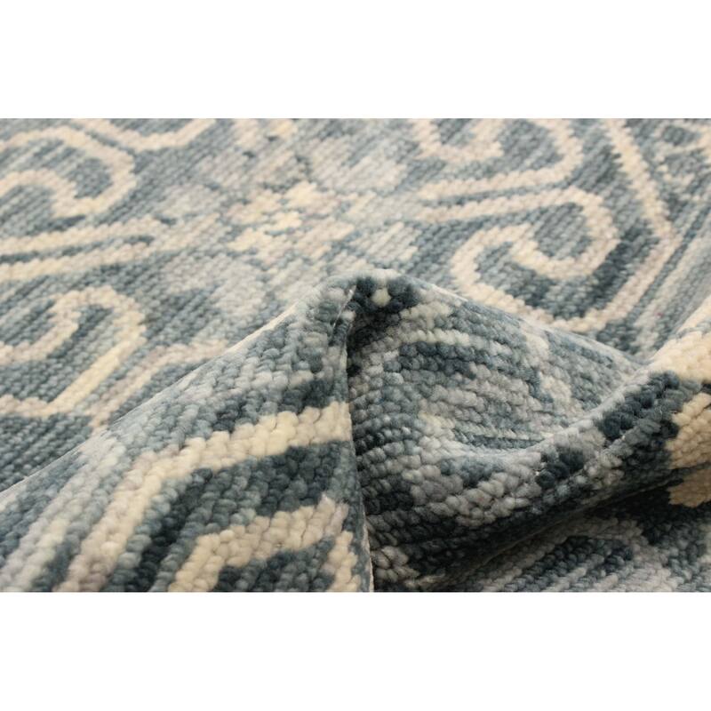 ECARPETGALLERY Hand-knotted Mystique Teal Wool Rug - 2'6 x 5'11