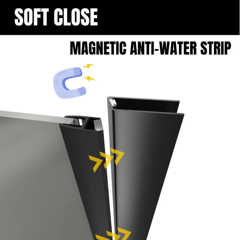 TOOLKISS Pivot Bi-Fold Prefab Alcove Shower Doors