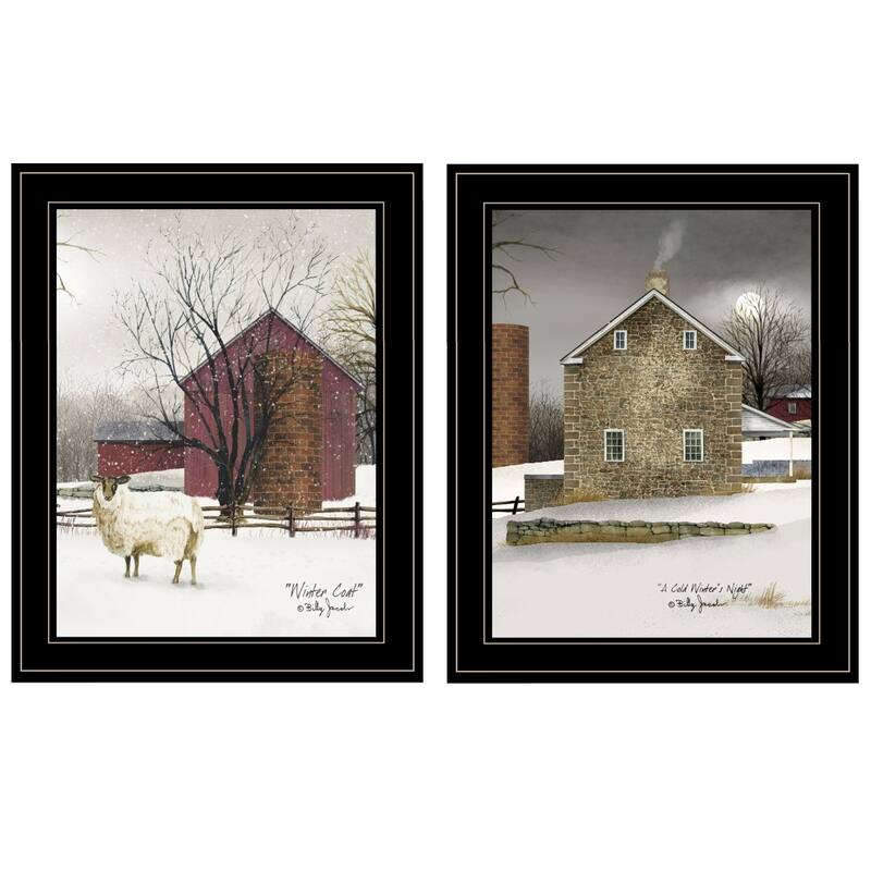 TrendyDecor4U Farmhouse "Cold Winter" 2-Piece Vignette by Billy Jacobs