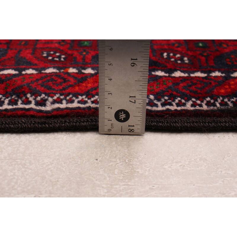 ECARPETGALLERY Hand-knotted Royal Baluch Red Wool Rug - 3'3 x 5'11