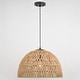 preview thumbnail 3 of 9, Vaxcel Lighting P0405 Nassau 18" Wide Pendant with Woven Rope Shade