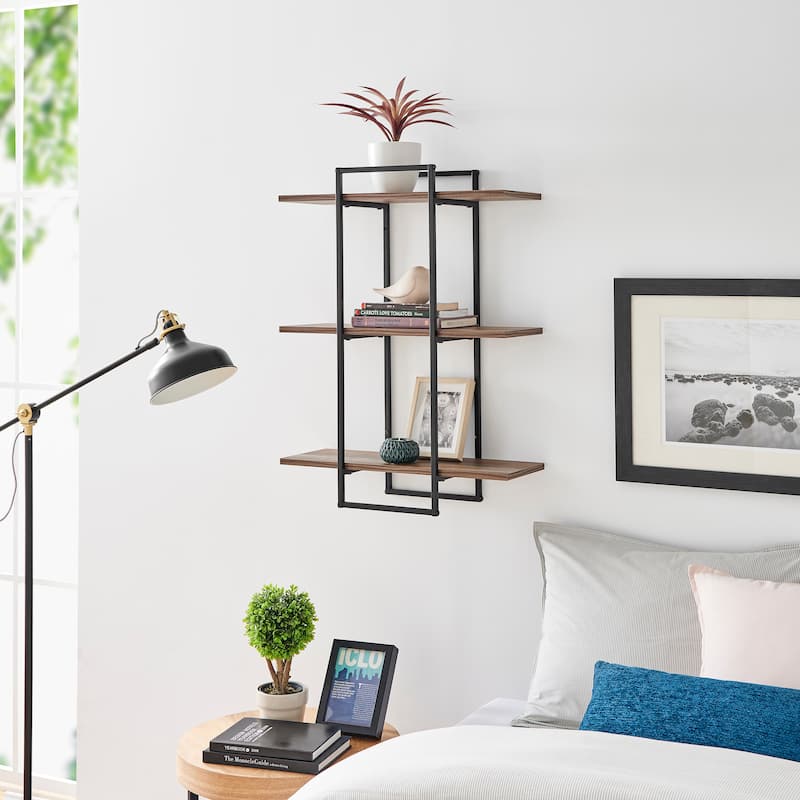 Antigua Crossed Double Rectangle Shelf Unit - N/A