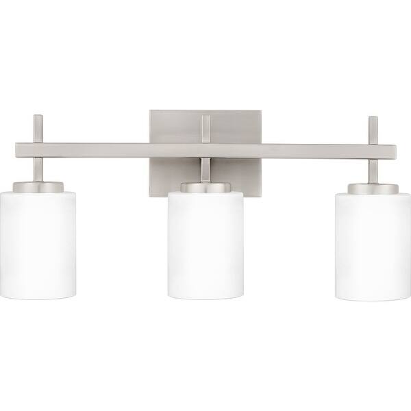 slide 2 of 5, Wilburn 3-Light Integrated LED Brushed Nickel Vanity Light
