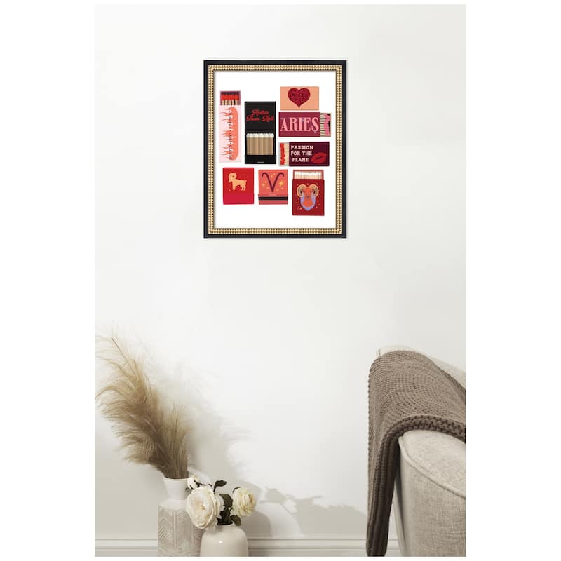 Kate and Laurel Aries Matchbooks 14x18 FC by Megan Ryan Framed Wall Art Print