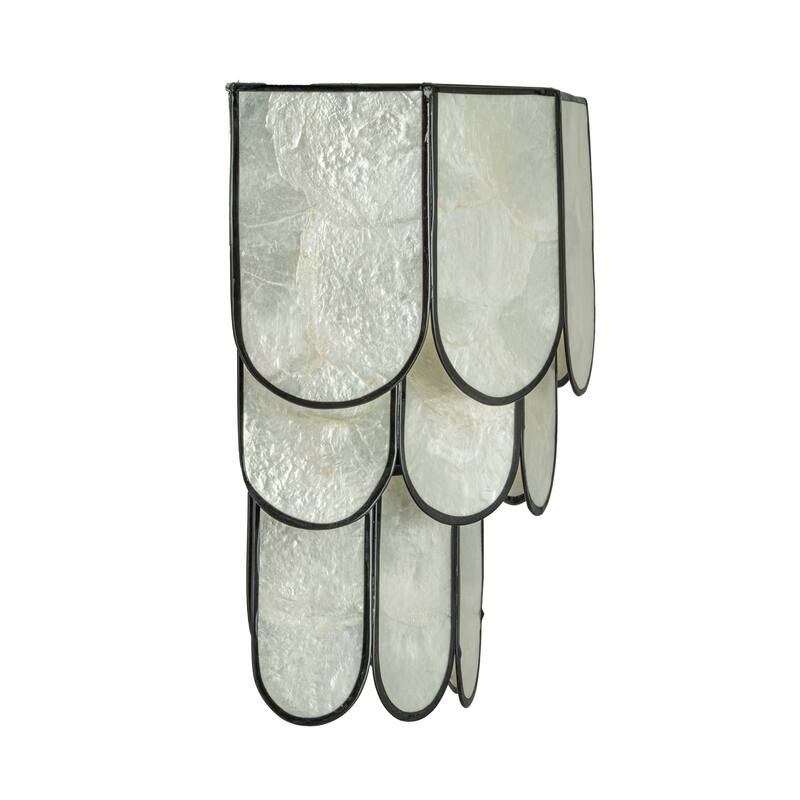 Capiz and Metal Wall Sconce