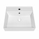 preview thumbnail 10 of 42, Rectangular Wall Mount Basin with Faucet Drilling Options and Overflow